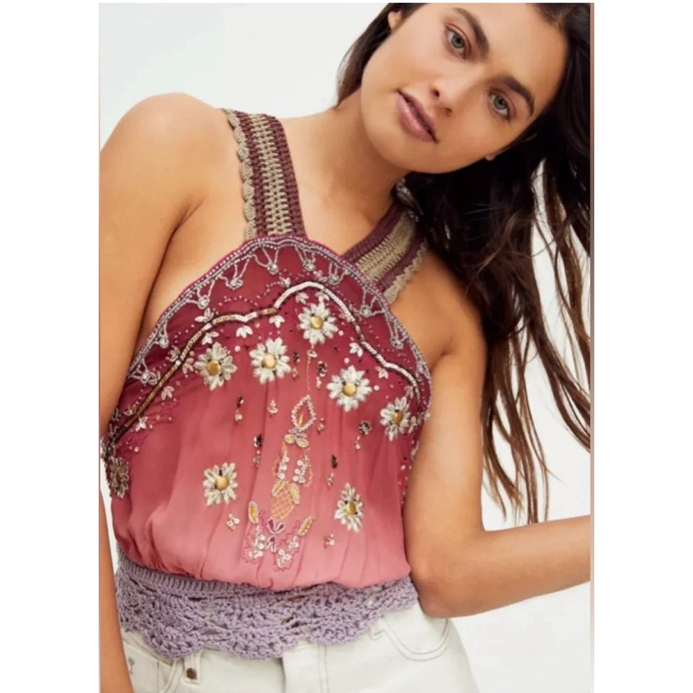 Free People Hi There Halter / Pink NWT SZ S - Picture 3 of 15